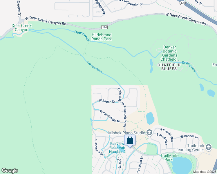 map of restaurants, bars, coffee shops, grocery stores, and more near 9761 West Athens Lane in Littleton
