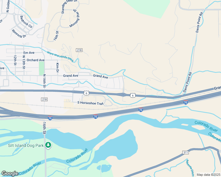 map of restaurants, bars, coffee shops, grocery stores, and more near West Sabino Lane in Silt