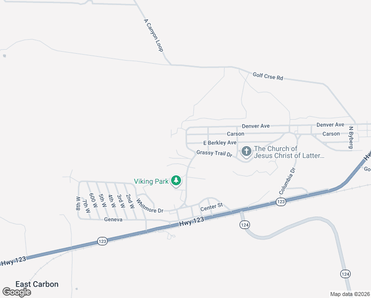 map of restaurants, bars, coffee shops, grocery stores, and more near 112 Shuman Street in East Carbon