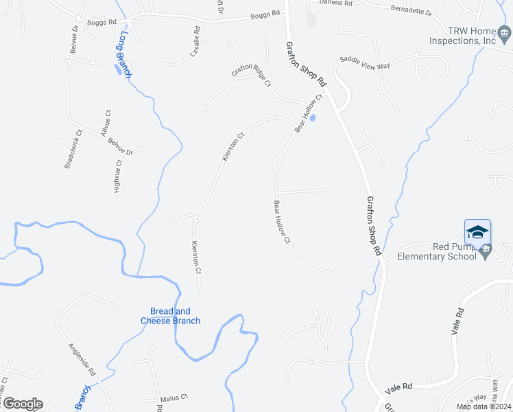 map of restaurants, bars, coffee shops, grocery stores, and more near 1222 Bear Hollow Ct in Bel Air North