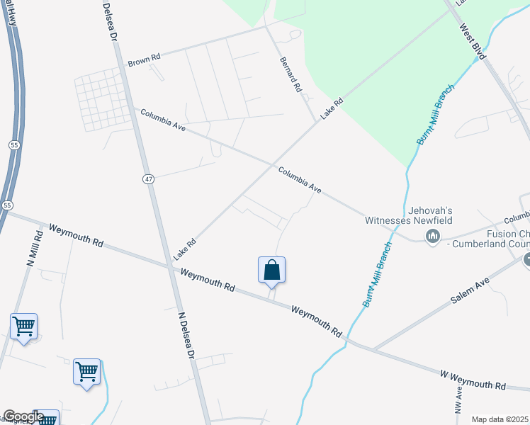 map of restaurants, bars, coffee shops, grocery stores, and more near 10 Stone Drive in Newfield