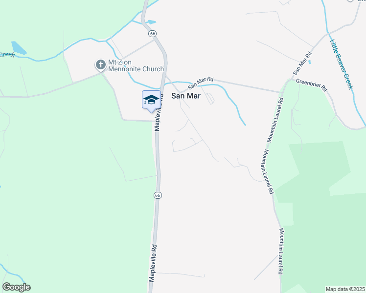 map of restaurants, bars, coffee shops, grocery stores, and more near 65 Overture Way in Boonsboro