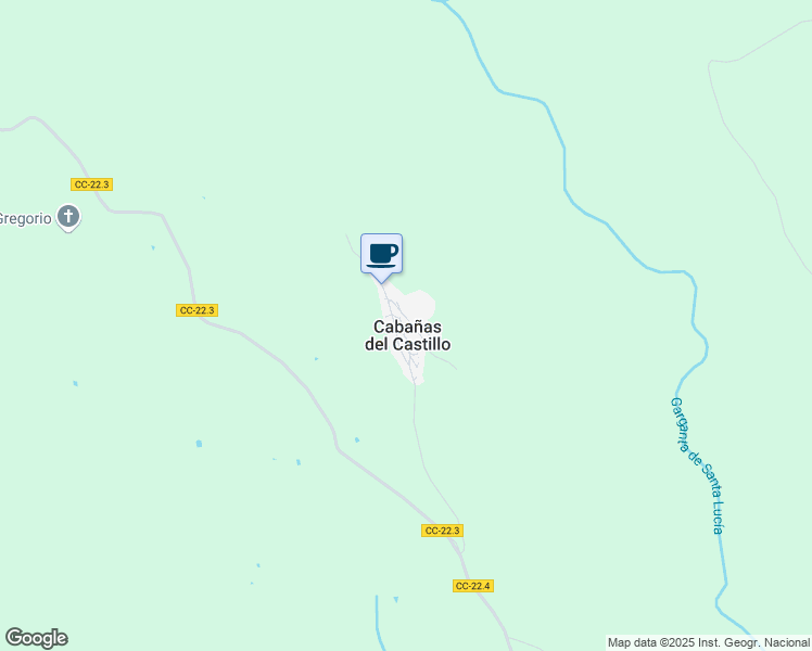 map of restaurants, bars, coffee shops, grocery stores, and more near in Cabañas del Castillo