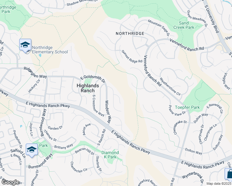 map of restaurants, bars, coffee shops, grocery stores, and more near 9272 Wheeler Court in Littleton