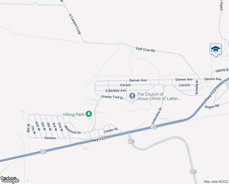 map of restaurants, bars, coffee shops, grocery stores, and more near 128 Berkley Avenue in East Carbon
