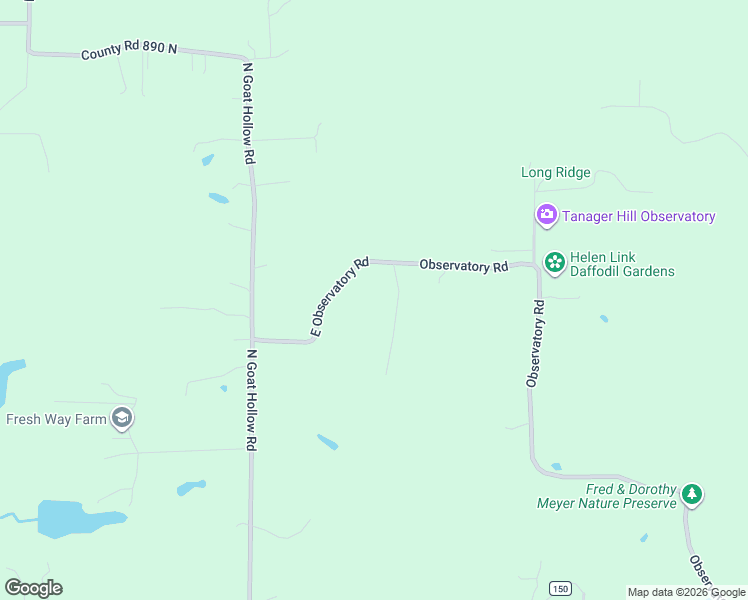 map of restaurants, bars, coffee shops, grocery stores, and more near 1145 Observatory Road in Martinsville