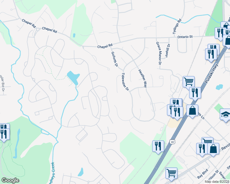 map of restaurants, bars, coffee shops, grocery stores, and more near 326 Lockhart Court in Havre de Grace