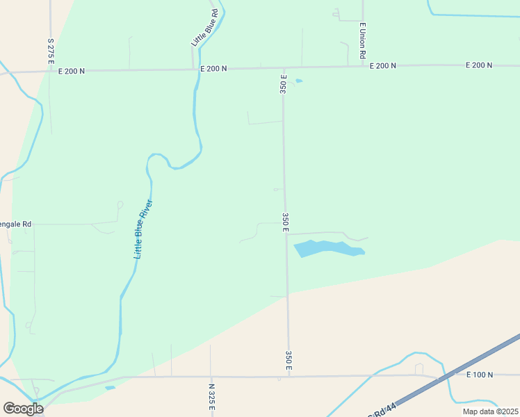 map of restaurants, bars, coffee shops, grocery stores, and more near 1519 North 350 East in Shelbyville