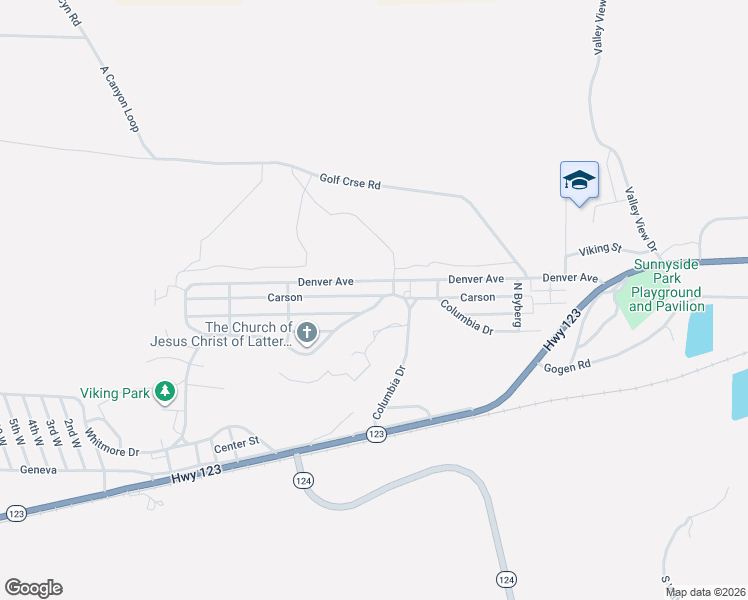map of restaurants, bars, coffee shops, grocery stores, and more near 176 Grassy Trail Drive in East Carbon