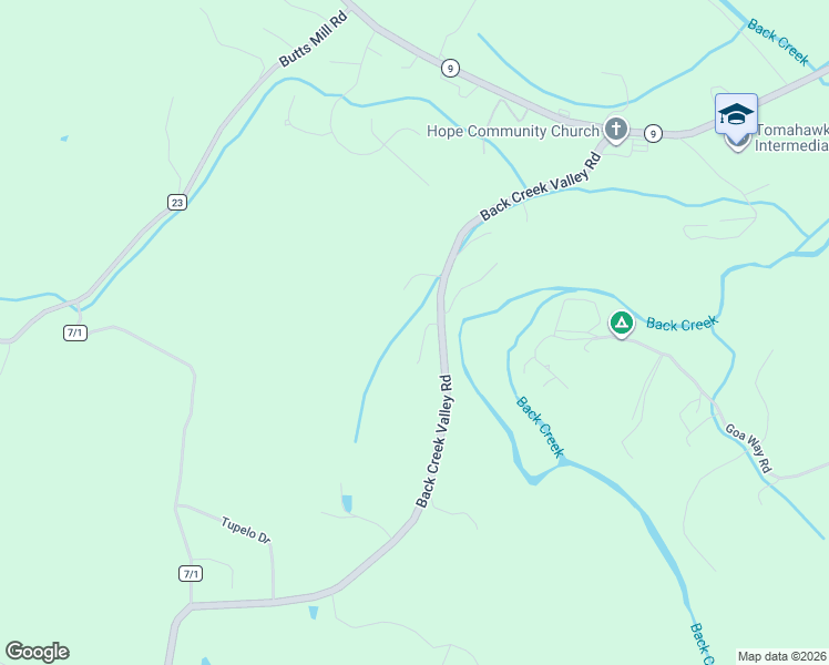 map of restaurants, bars, coffee shops, grocery stores, and more near 14161-14429 Back Creek Valley Road in Hedgesville