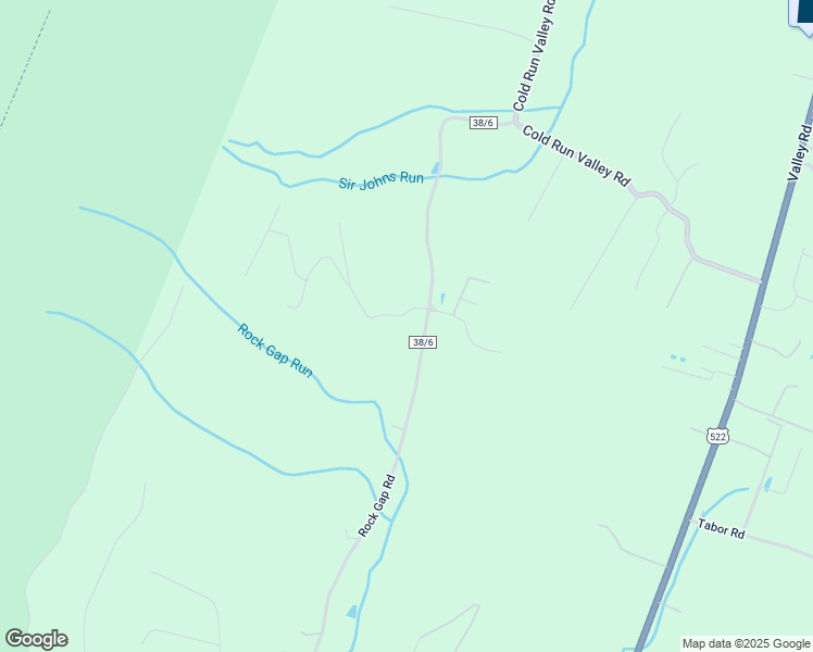 map of restaurants, bars, coffee shops, grocery stores, and more near 51 Sandstone Lane in Berkeley Springs