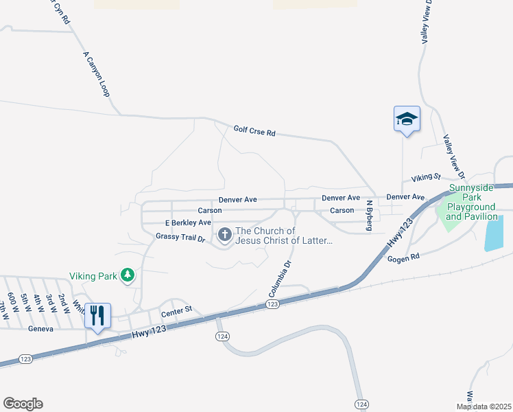 map of restaurants, bars, coffee shops, grocery stores, and more near 169 Carson Avenue in East Carbon