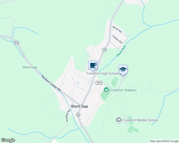 map of restaurants, bars, coffee shops, grocery stores, and more near 15 Lori Street in Ridgeley