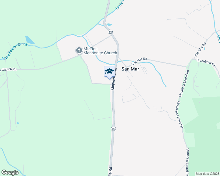 map of restaurants, bars, coffee shops, grocery stores, and more near 8504 Fahrney Church Road in Boonsboro