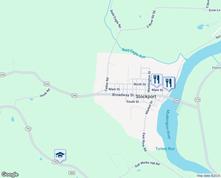 map of restaurants, bars, coffee shops, grocery stores, and more near 1595 Main Street in Stockport