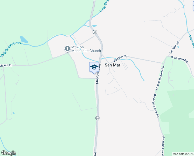map of restaurants, bars, coffee shops, grocery stores, and more near 8504 Mapleville Road in Boonsboro