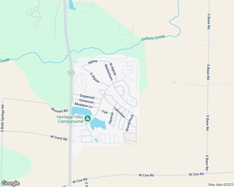 map of restaurants, bars, coffee shops, grocery stores, and more near 5943 State Route 101 in Liberty