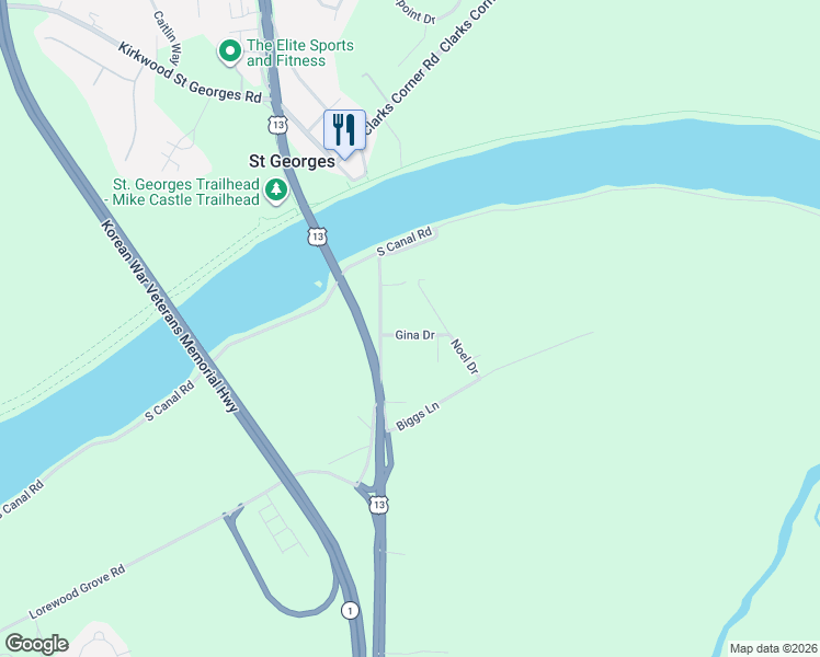map of restaurants, bars, coffee shops, grocery stores, and more near 31 South Main Street in Middletown