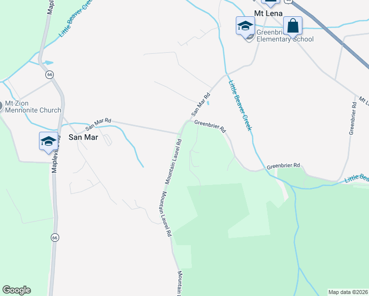 map of restaurants, bars, coffee shops, grocery stores, and more near 8537 Mountain Laurel Road in Boonsboro
