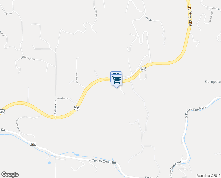 map of restaurants, bars, coffee shops, grocery stores, and more near 9084 US Highway 285 in Morrison