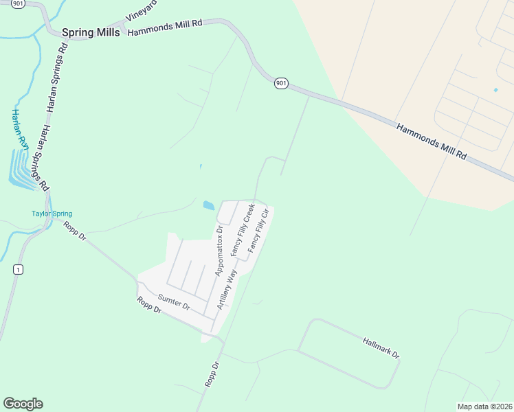 map of restaurants, bars, coffee shops, grocery stores, and more near 227 Fancy Filly Circle in Martinsburg