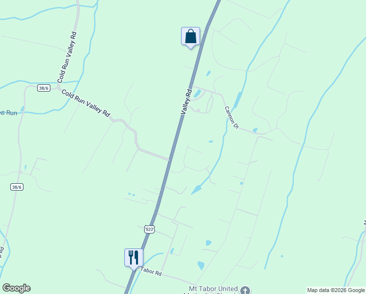 map of restaurants, bars, coffee shops, grocery stores, and more near 91 Mickey Mantle Court in Berkeley Springs