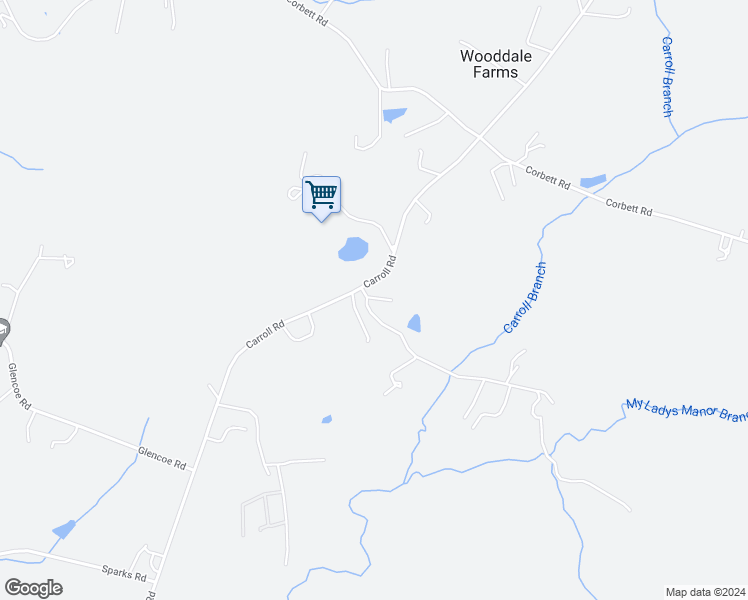 map of restaurants, bars, coffee shops, grocery stores, and more near 15535 Carroll Road in Monkton