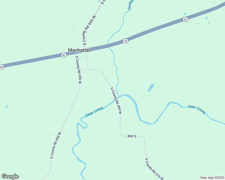 map of restaurants, bars, coffee shops, grocery stores, and more near 4201 South County Road 400 West in Reelsville