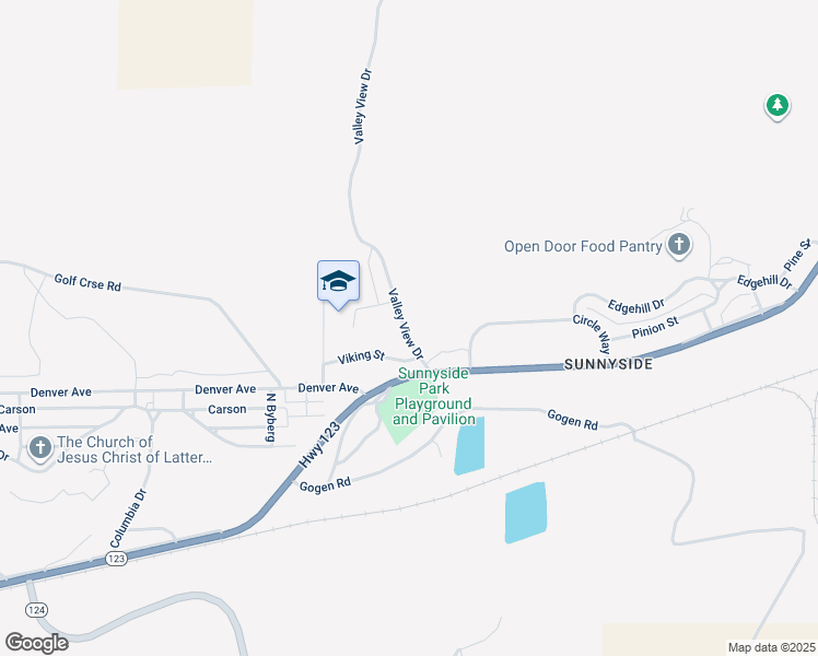 map of restaurants, bars, coffee shops, grocery stores, and more near 110 Valley View Drive in Sunnyside