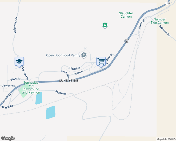 map of restaurants, bars, coffee shops, grocery stores, and more near in East Carbon