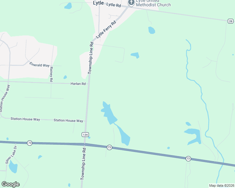 map of restaurants, bars, coffee shops, grocery stores, and more near in Lytle