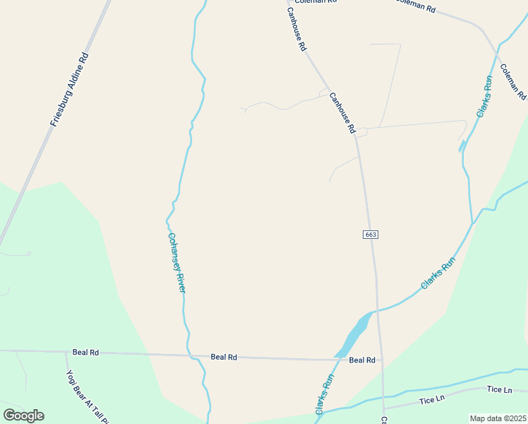 map of restaurants, bars, coffee shops, grocery stores, and more near 157 Canhouse Road in Elmer
