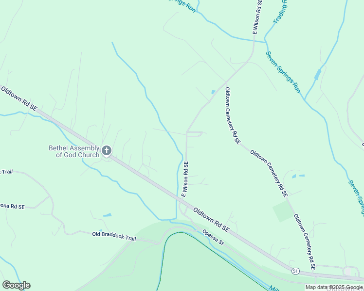 map of restaurants, bars, coffee shops, grocery stores, and more near 18780 East Wilson Road Southeast in Oldtown