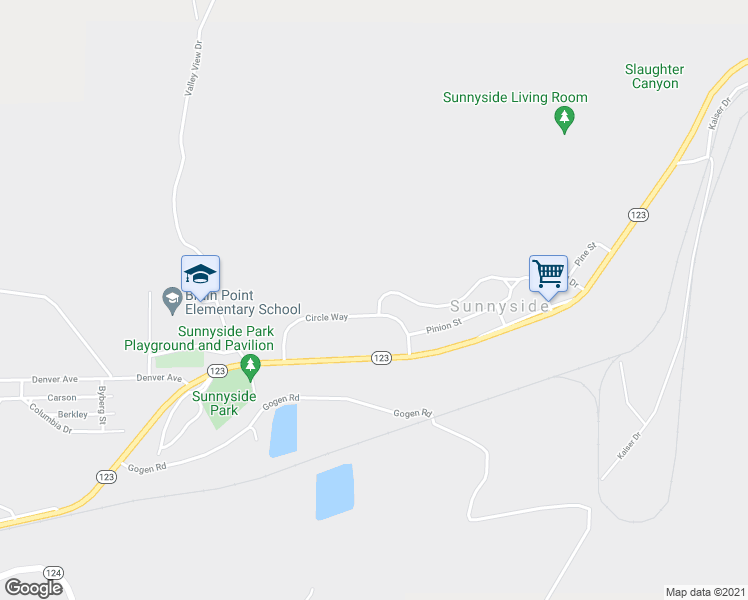 map of restaurants, bars, coffee shops, grocery stores, and more near 365 Edgehill Drive in Sunnyside
