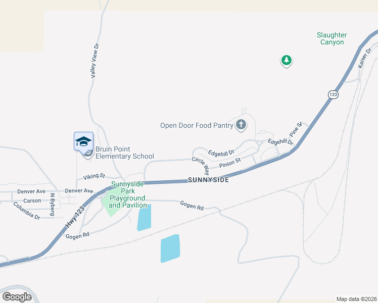 map of restaurants, bars, coffee shops, grocery stores, and more near 367 Edgehill Drive in Sunnyside