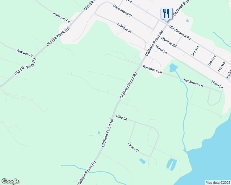 map of restaurants, bars, coffee shops, grocery stores, and more near 17 Old Field Acres Drive in Elkton