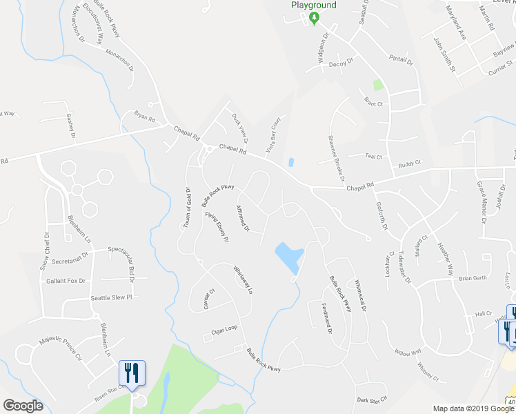 map of restaurants, bars, coffee shops, grocery stores, and more near 232 War Admiral Way in Havre de Grace