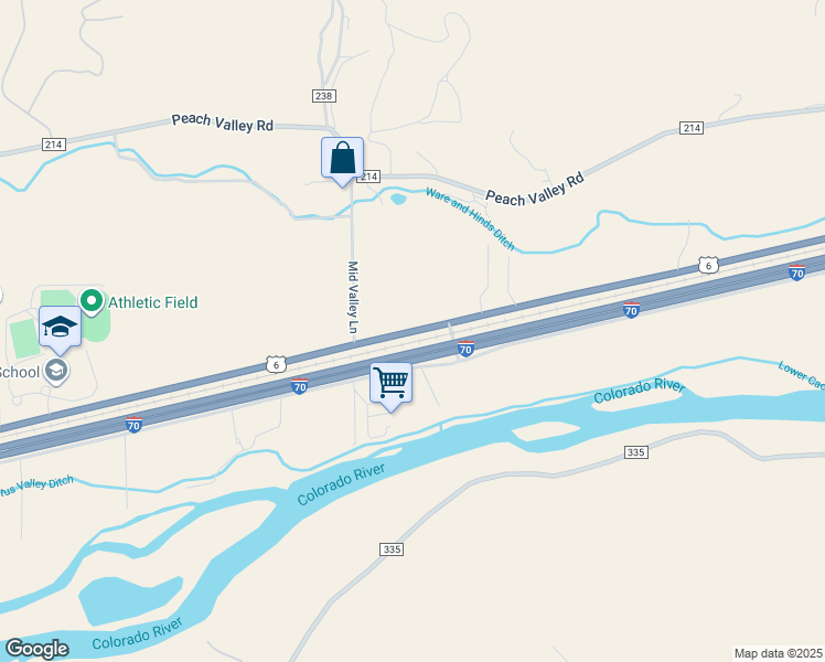 map of restaurants, bars, coffee shops, grocery stores, and more near 6th Street in New Castle