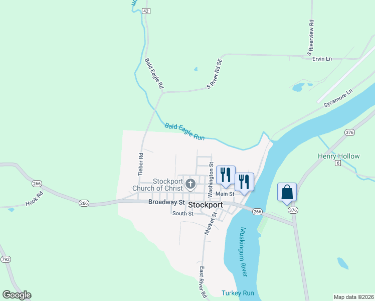 map of restaurants, bars, coffee shops, grocery stores, and more near 3135 Franklin Street in Stockport