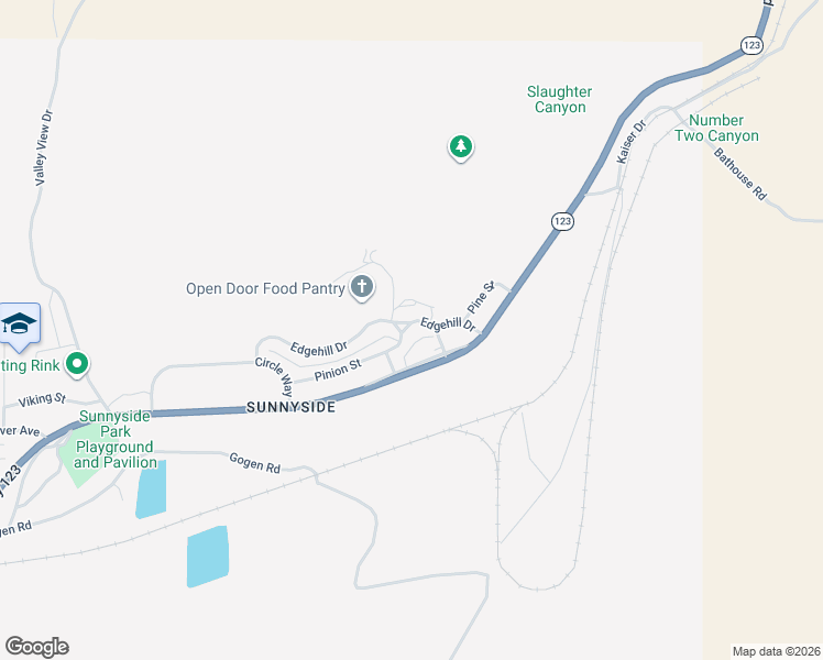 map of restaurants, bars, coffee shops, grocery stores, and more near 680 Edgehill Drive in Sunnyside