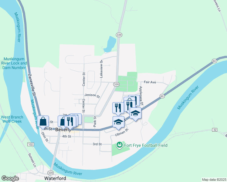 map of restaurants, bars, coffee shops, grocery stores, and more near 49 Cemetery Street in Beverly
