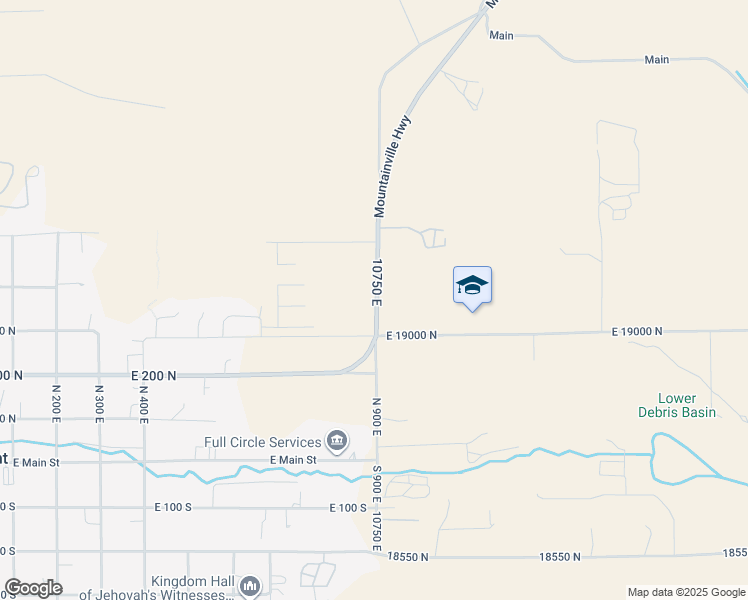 map of restaurants, bars, coffee shops, grocery stores, and more near 423 North 900 East in Mount Pleasant