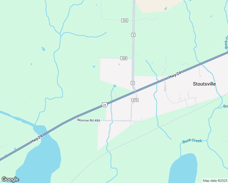 map of restaurants, bars, coffee shops, grocery stores, and more near 33110 U.S. 24 in Stoutsville