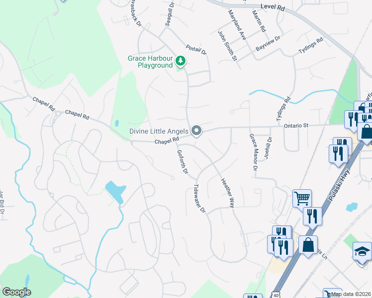 map of restaurants, bars, coffee shops, grocery stores, and more near in Havre de Grace
