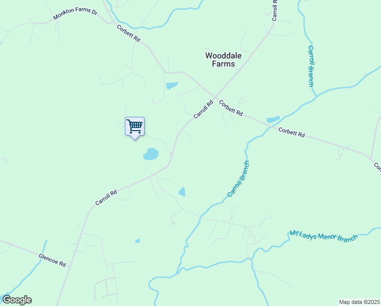 map of restaurants, bars, coffee shops, grocery stores, and more near 15637 Carroll Road in Monkton