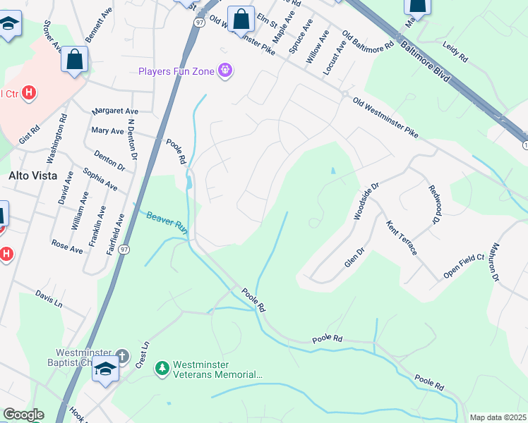 map of restaurants, bars, coffee shops, grocery stores, and more near 685 North Chandler Drive in Westminster