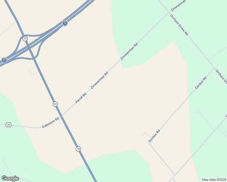 map of restaurants, bars, coffee shops, grocery stores, and more near 6255 Zimmerman Road in Sabina
