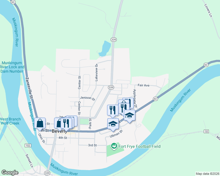 map of restaurants, bars, coffee shops, grocery stores, and more near 49-77 Cemetery Street in Beverly