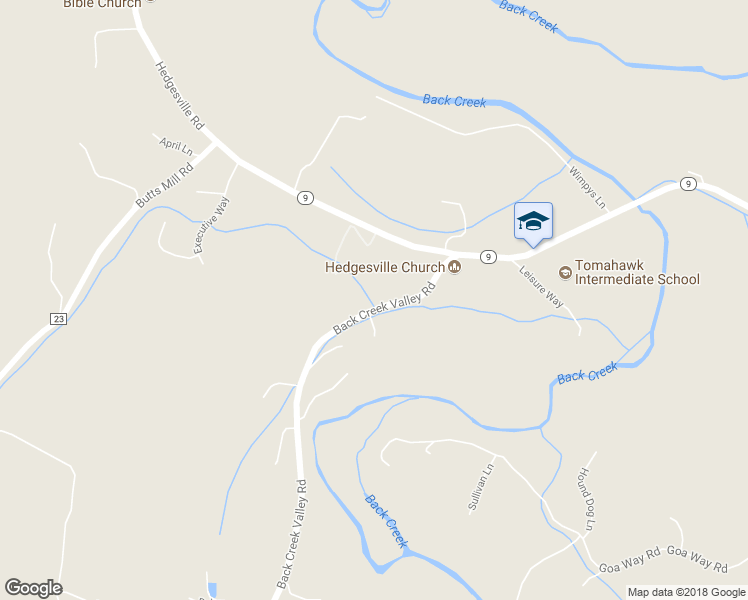 map of restaurants, bars, coffee shops, grocery stores, and more near 14953 Back Creek Valley Road in Hedgesville