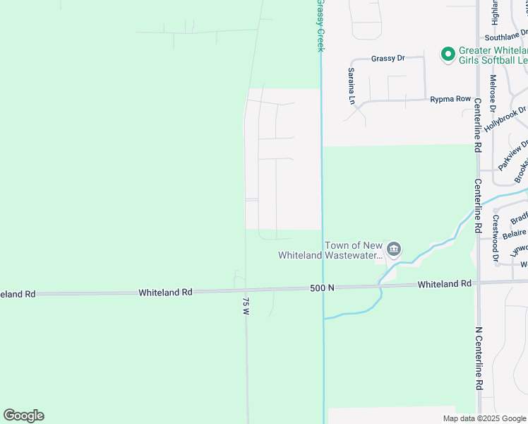 map of restaurants, bars, coffee shops, grocery stores, and more near 5290 75 West in New Whiteland
